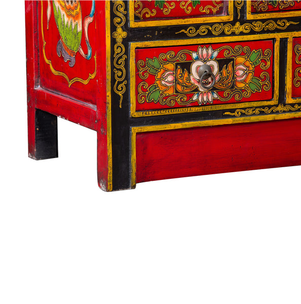 Tibetan Hand Painted Altar Cabinet