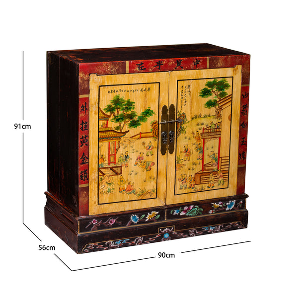 Chinese Painted Storage Cabinet